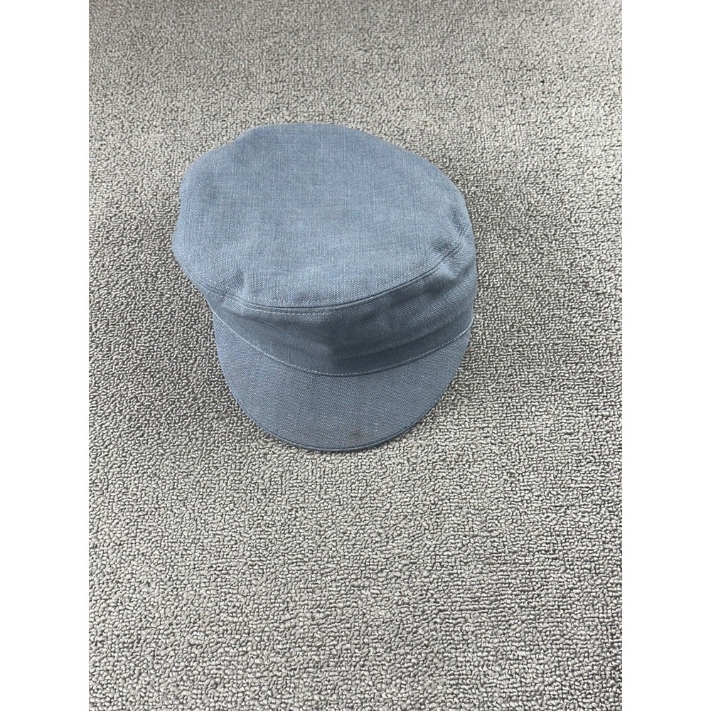 Isabel Marant Newsboy Cap Women 58 Blue Evie Cotton France Made Lined Travel - Picture 3 of 9